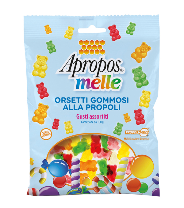 APROPOS MELLE ORSETTI GOMMOSI ALLA PROPOLI GUSTI ASSORTITI 100 G - Farmadillo