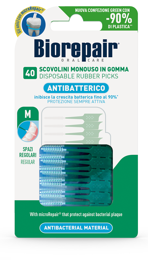 BIOREPAIR ORAL CARE ANTIBATTERICO 40 SCOVOLINI MONOUSO SPAZI REGOLARI - Farmadillo