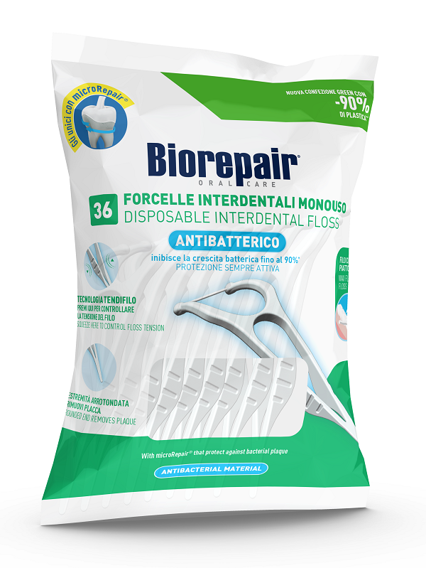 BIOREPAIR ORAL CARE ANTIBATTERICO FORCELLE INTERDENTALI MONOUSO 36 PEZZI - Farmadillo
