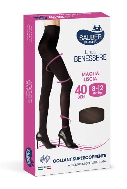 COLLANT SUPERCOPRENTE SAUBER 8-12MMHG NERO 2 - Farmadillo