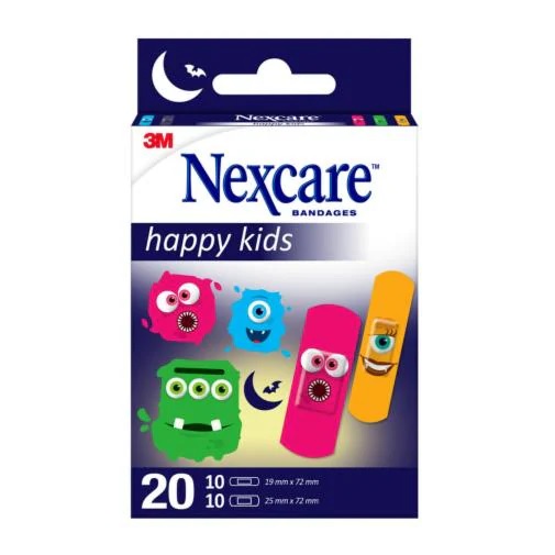 CEROTTI NEXCARE KIDS PLASTERS MONSTERS 20 PEZZI ASSORTITI - Farmadillo