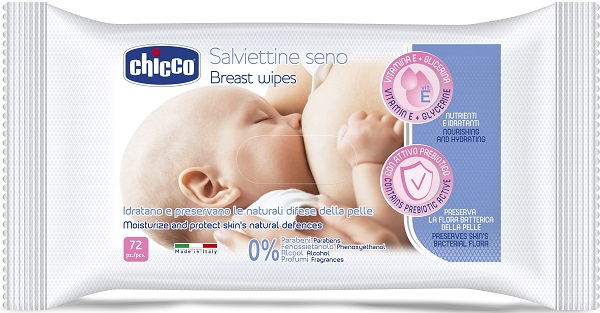 CHICCO SALVIETTE DETERGENTI PER IL SENO 72 PEZZI - Farmadillo