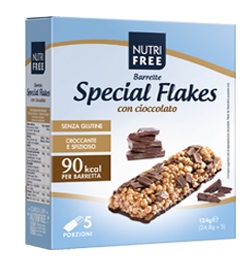 NUTRIFREE BARRETTE SPECIAL FLAKES CIOCCOLATO 24,8 G X 5 - Farmadillo