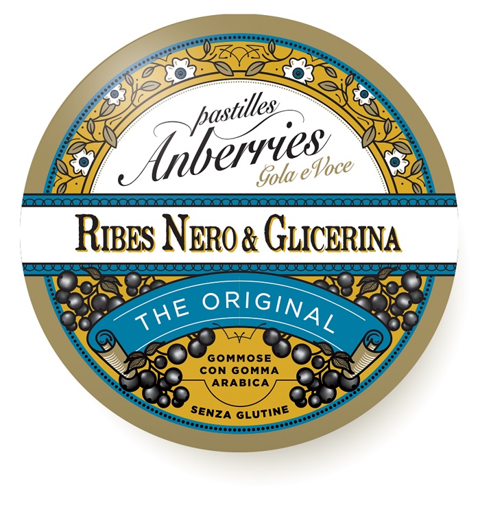 ANBERRIES CLASSICHE RIBES NERO & GLICERINA CARAMELLE 55 G - Farmadillo