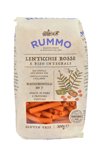 RUMMO MACCHERONCELLI N 7 LENTICCHIE ROSSE E RISO INTEGRALE 300 G - Farmadillo