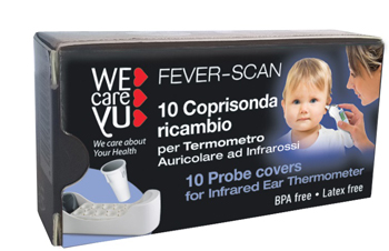 COPPELLE RICAMBIO PER TERMOMETRO INFRAROSSI WECAREYU FEVER-SCAN 10 PEZZI - Farmadillo