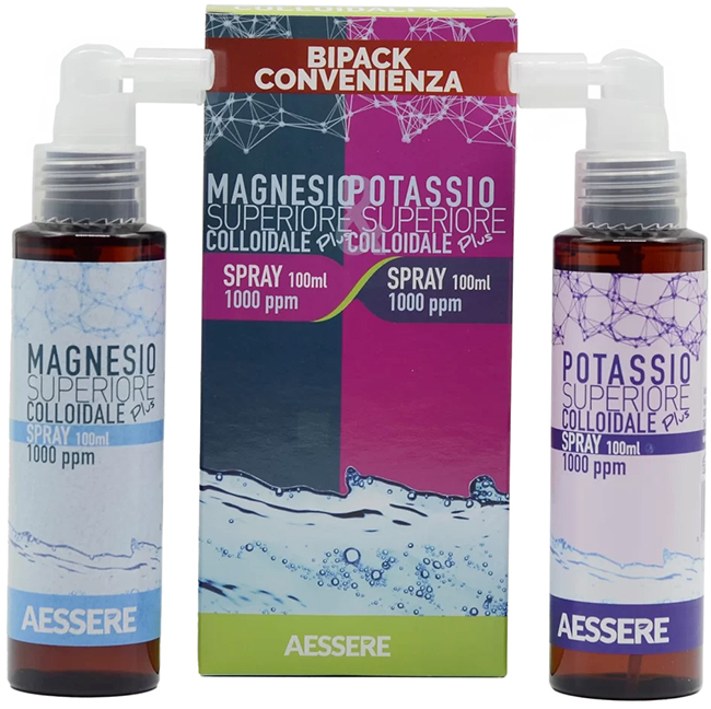 MAGNESIO SUPERIORE COLLOIDALE PLUS SPRAY 1000 PPM 100 ML + POTASSIO COLLOIDALE PLUS 1000PPM SPRAY 100 ML - Farmadillo