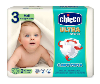 CHICCO PANNOLINO ULTRA CHICCHO MIDI 21 X 10 - Farmadillo