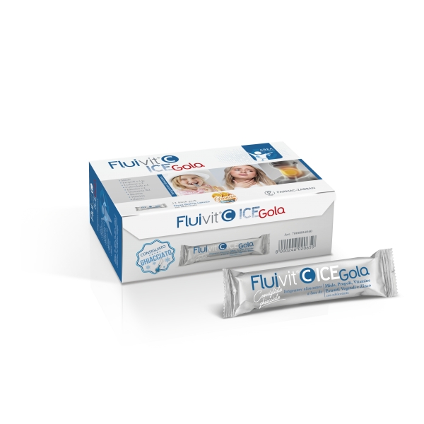 FLUIVIT C ICE GOLA 12 STICKPACK 12 ML - Farmadillo