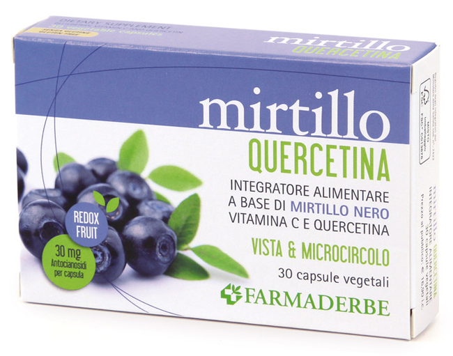 MIRTILLO QUERCETINA 30 CAPSULE VEGETALI - Farmadillo