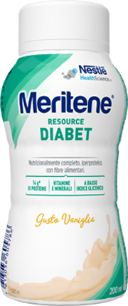 MERITENE RESOURCE DIABET VANIGLIA ALIMENTO IPERPROTEICO 28 VITAMINE E MINERALI 200 ML - Farmadillo