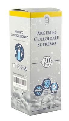 ARGENTO COLLOIDALE SUPREMO 20PPM CERTIFICATO SPRAY CON CONTAGOCCE + EROGATORE NASO + EROGATORE GOLA + EROGATORE PELLE - Farmadillo