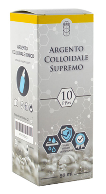 ARGENTO COLLOIDALE SUPREMO 10PPM CERTIFICATO CON CONTAGOCCE 50 ML - Farmadillo