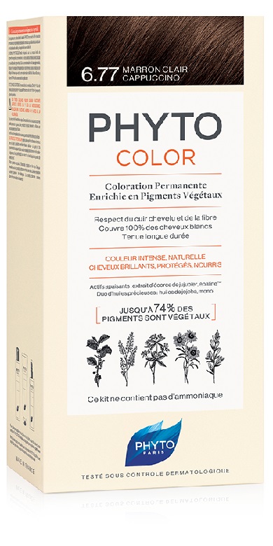 PHYTOCOLOR 6.77 MARR CHIA CAPP 1 LATTE + 1 CREMA + 1 MASCHERA + 1 PAIO DI GUANTI - Farmadillo