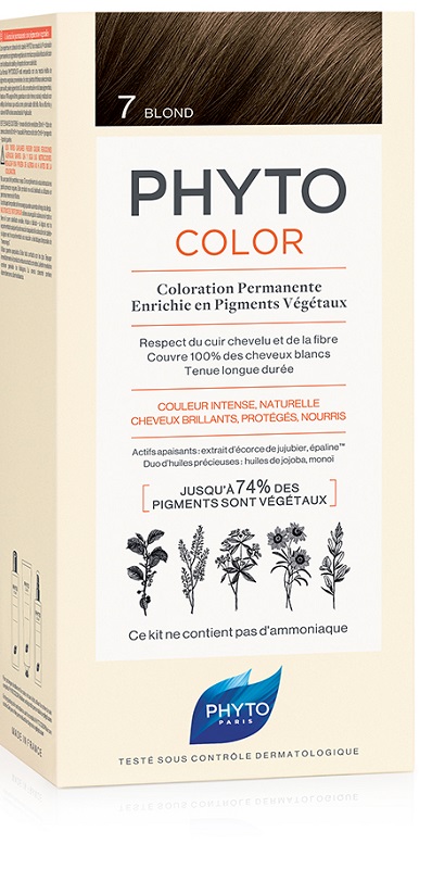 PHYTOCOLOR 7 BIONDO 1 LATTE + 1 CREMA + 1 MASCHERA + 1 PAIO DI GUANTI - Farmadillo