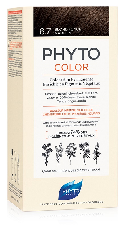 PHYTOCOLOR 6.7 BIONDO SCU TABA 1 LATTE + 1 CREMA + 1 MASCHERA + 1 PAIO DI GUANTI - Farmadillo
