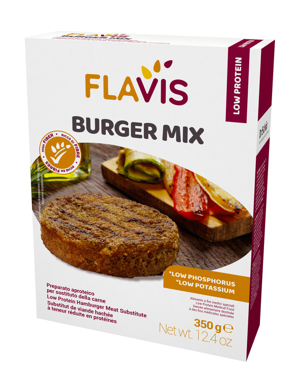 FLAVIS BURGER MIX PREPARATO APROTEICO PER SOSTITUTO DELLA CARNE 350 G - Farmadillo