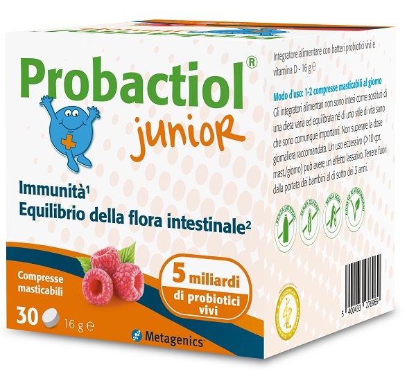 PROBACTIOL JUNIOR 30 COMPRESSE MASTICABILI NEW - Farmadillo