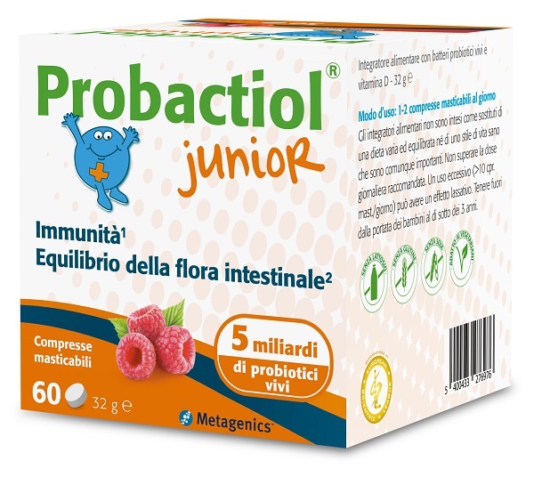 PROBACTIOL JUNIOR 60 COMPRESSE MASTICABILI NEW - Farmadillo