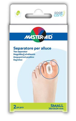 SEPARATORE DITA IN GEL MASTER-AID FOOTCARE PER ALLUCE SMALL 2 PEZZI D1 - Farmadillo