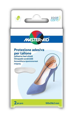 PROTEZIONE ADESIVA MASTER-AID FOOTCARE TRASPARENTE TALLONE 2 PEZZI A4 - Farmadillo