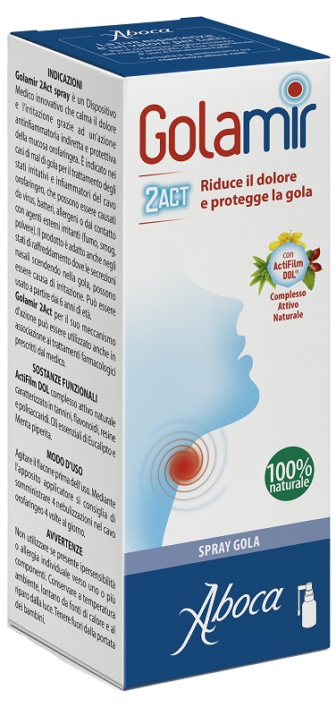 GOLAMIR 2ACT SPRAY 30 ML NO ALCOOL ADULTI E BAMBINI DA UN ANNO DI ETA' - Farmadillo