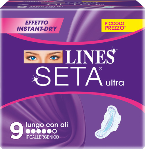 LINES SETA ULTRA ASSORBENTI LUNGHI 9 PEZZI - Farmadillo