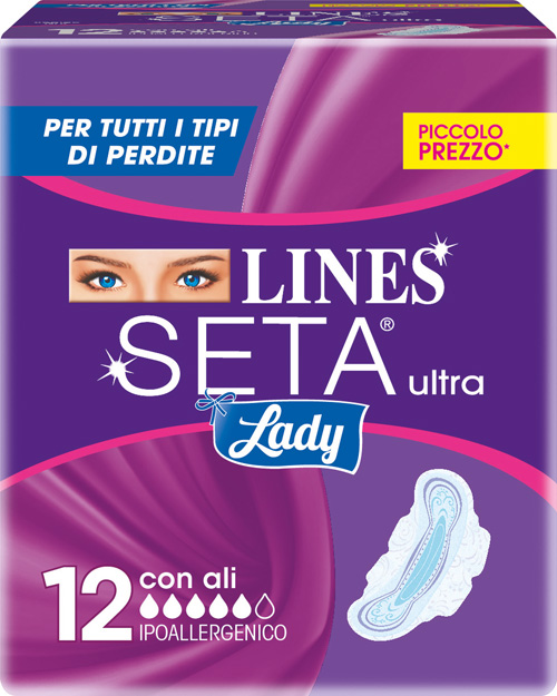 LINES SETA ULTRA LADY CON ALI 12 PEZZI - Farmadillo