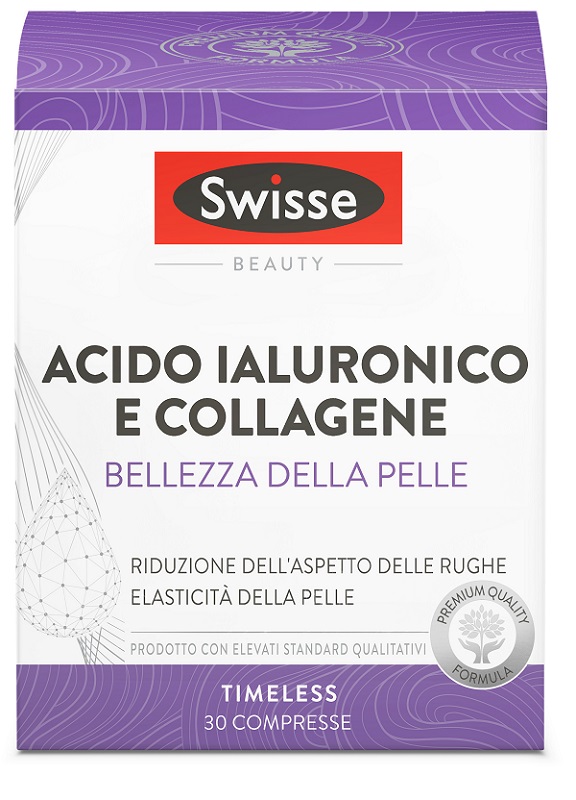 SWISSE ACIDO IALURONICO COLLAGENE BELLEZZA DELLA PELLE 30 COMPRESSE - Farmadillo