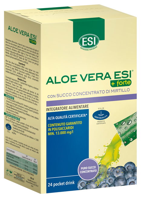 ESI ALOE VERA SUCCO + FORTE MIRTILLO 24 POCKET DRINK - Farmadillo