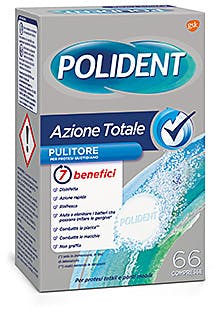 POLIDENT AZIONE TOTALE 66 COMPRESSE PULITORE PER PROTESI QUOTIDIANO - Farmadillo