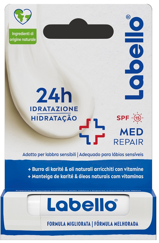 LABELLO MED REPAIR SPF15 24H IDRATAZIONE FONDENTE SULLE LABBRA 5,5 ML - Farmadillo