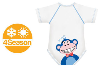 BODY 0/36M BIO COTTON 4SEASON SCIMMIA - Farmadillo
