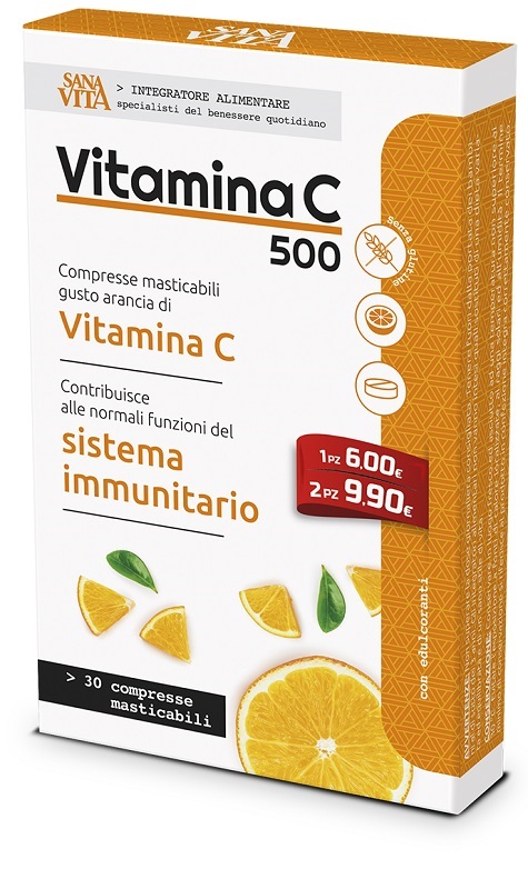 SANAVITA VITAMINA C MASTICABILE 30 COMPRESSE - Farmadillo