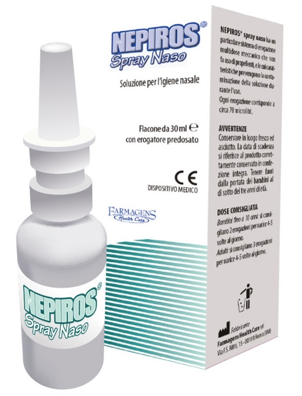 SOLUZIONE PER L'IGIENE NASALE SPRAY NEPIROS 30 ML - Farmadillo