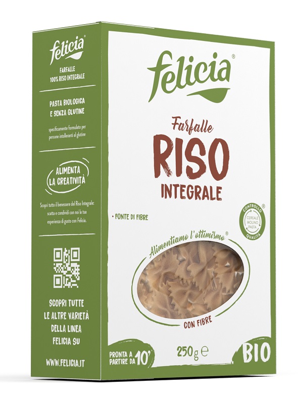 FELICIA FARFALLE RISO INTEGRALE 250 G - Farmadillo