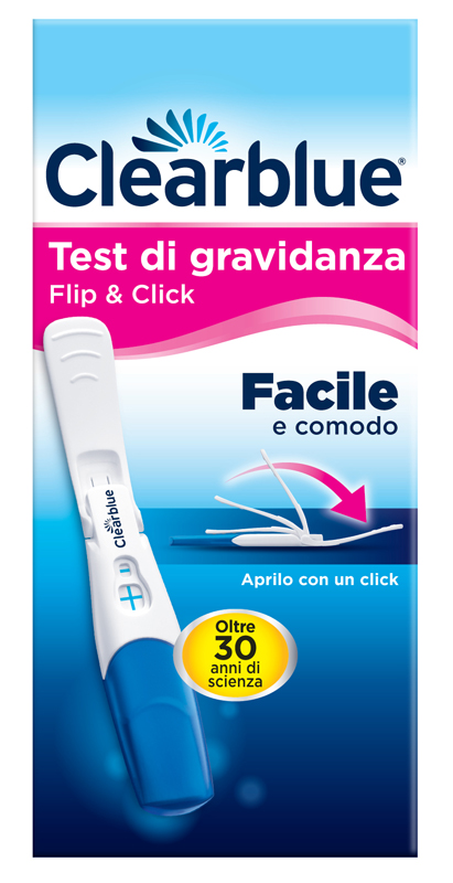 TEST DI GRAVIDANZA CLEARBLUE FLIP & CLICK 1 PEZZO - Farmadillo
