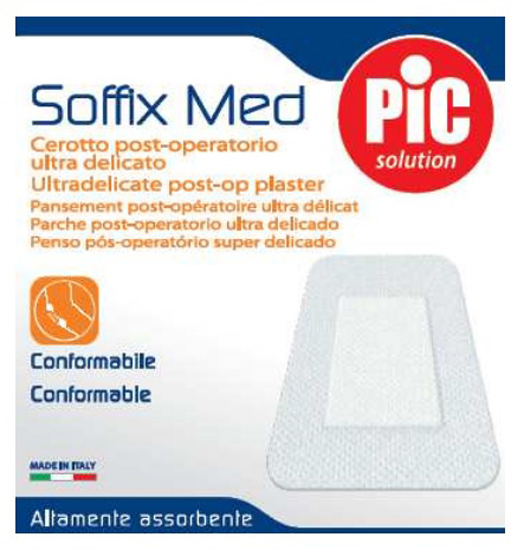 CEROTTO IN TNT ADESIVO 10X8 CM CON COMPRESSA ASSORBENTE 4,5X5,5 CM PIC SOFFIX MED 1 PEZZO - Farmadillo