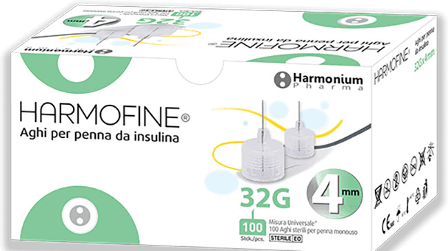 AGO HARMOFINE PENNA DA INSULINA GAUGE 32 4MM 100 PEZZI - Farmadillo
