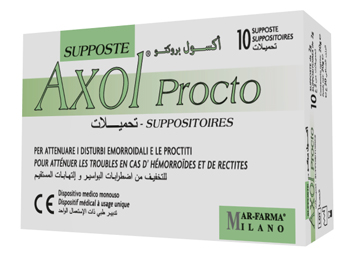 AXOL PROCTO 10 SUPPOSTE X 2 G - Farmadillo