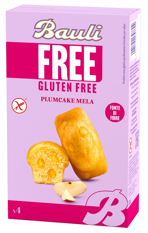 BAULI FREE PLUMCAKE MELA 4 PEZZI DA 33 G - Farmadillo