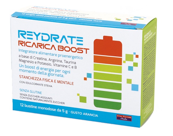 REYDRATE RICARICA BOOST 12 BUSTINE - Farmadillo