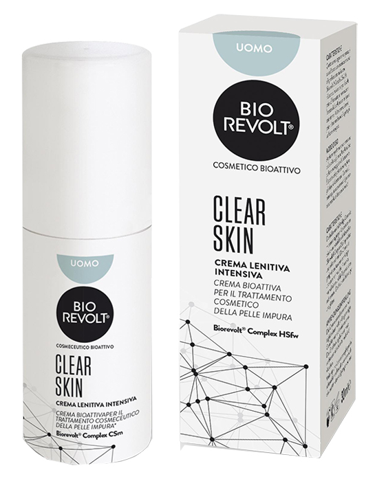 BIOREVOLT RX CLEAR SKIN UOMO CREMA LENITIVA INTENSIVA BIOATTIVA PER PELLE IMPURA 30 ML - Farmadillo