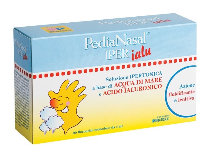 PEDIANASAL IPER SOLUZIONE IPERTONICA CON ACIDO IALURONICO 20 FLACONCINI MONODOSE DA 5 ML - Farmadillo