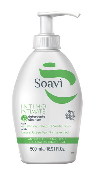 SOAVI INTIMO ANTIBATTERICO PH3,5 FLACONE CON DISPENSER 500 ML - Farmadillo