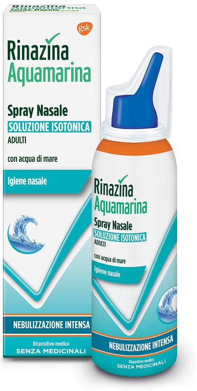 RINAZINA AQUAMARINA ISOTONICA SPRAY NEBULIZZAZIONE INTENSA 100 ML - Farmadillo
