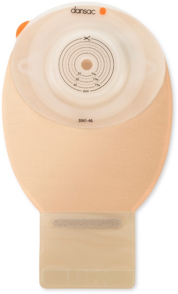 DANSAC NOVALIFE TRE 1 SACCA APERTA OPACA CONVEX MIDI PER ILEOSTOMIA CON FINESTRA RITAGLIABILE 15-46 MM 350 ML 10 PEZZI - Farmadillo
