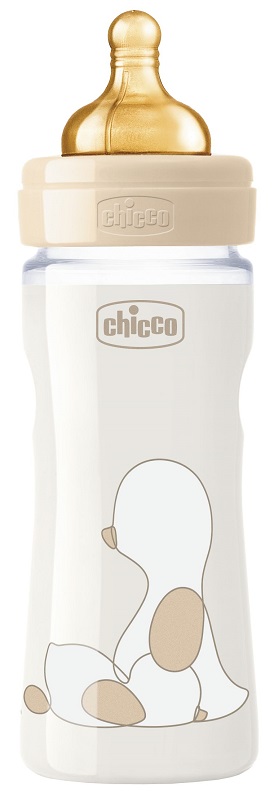 CHICCO BIBERON ORIGINAL 250ML TOUCH REGULAR UNISEX CON TETTARELLA IN CAUCCIU' - Farmadillo
