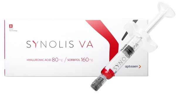 SYNOLIS V-A SOLUZIONE INIETTABILE VISCOELASTICA ISOTONICA IN SIRINGA PRERIEMPITA DI SODIO IALURONATO 80MG  E SORBITOLO 160MG CAPACITA' SIRINGA 4ML MONOSHOT 1 PEZZO - Farmadillo