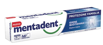 MENTADENT PROTEZIONE FAMIGLIA IGIENE QUOTIDIANA 75 ML - Farmadillo